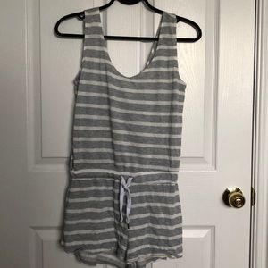 Simons grey and white romper size small